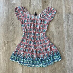 Womens Love Reign Multicolor Printed Mini Dress - L